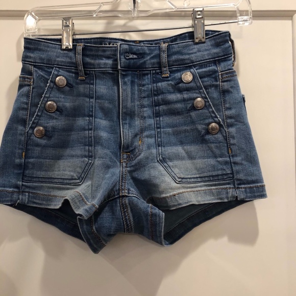 American American Eagle Button Jean Shorts Size 0